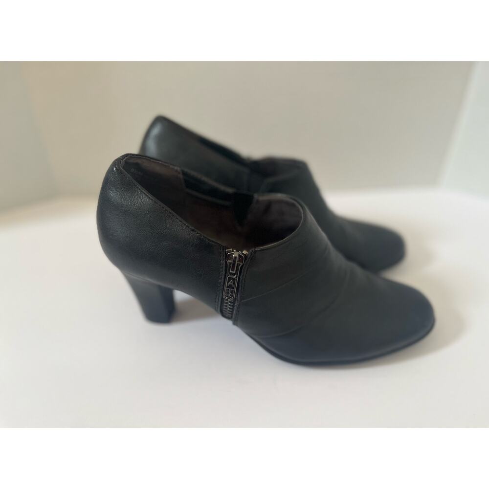 Women's Aerosoles Black Boot Ankle Booties with 3 inch heel Size 9.5 - Picture 2 of 6